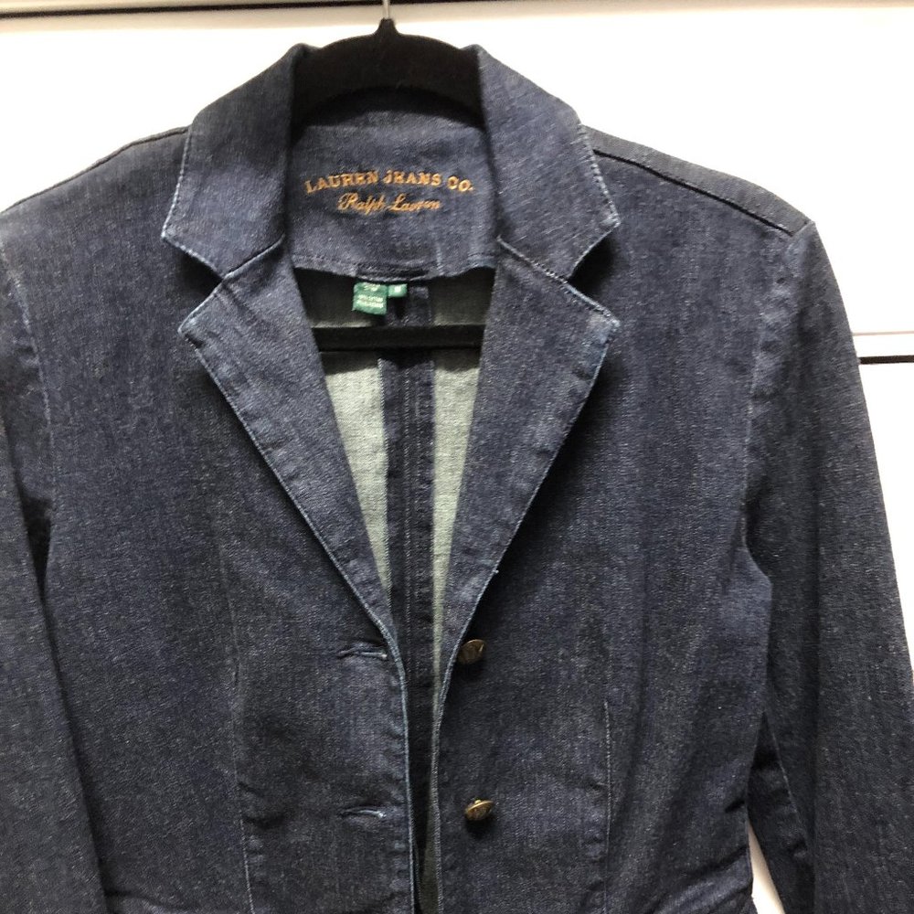 Lauren Jeans Company jean jacket, Size Medium, Black